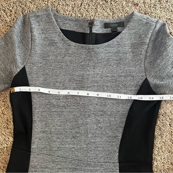 J.Crew Colorblock Paneled Stretch black and grey Dress | Size XS 0 - Picture 6 of 10